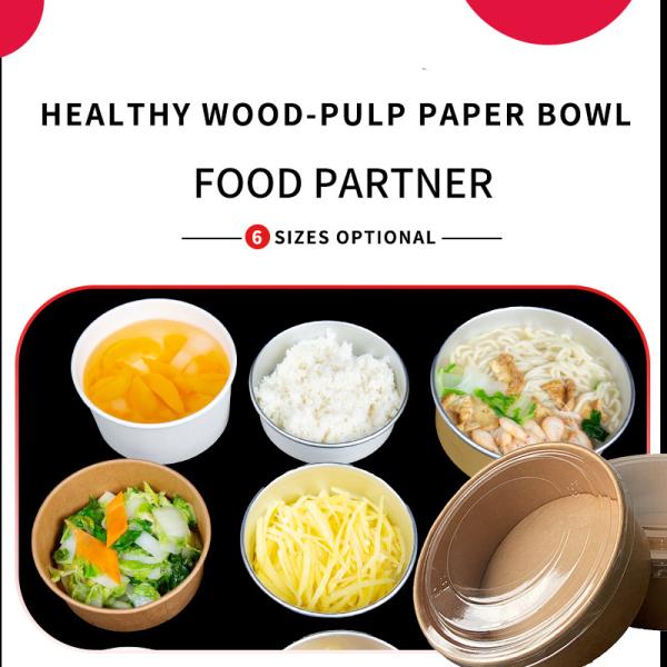 La cuvette de papier écologique de Papier d'emballage a stocké saladier biodégradable