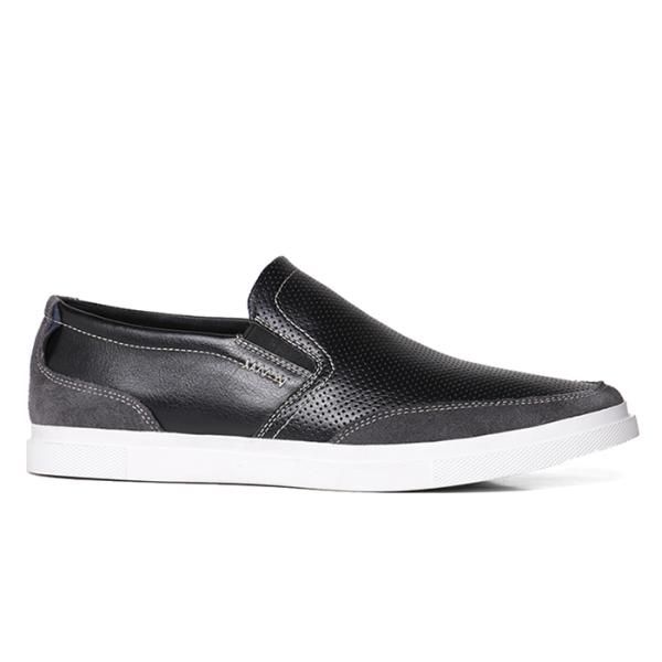 Summer Handmade Mens Slip On Sneakers Hollow Out Mens Black Driving Loafers