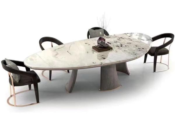 New Style Oval 8 Seater Kitchen Dinette Sets Dining Table For Dining Room