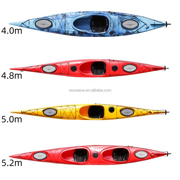 Grey 2.7m HDPE Plastic Fishing Kayak for Touring and Rowing within 90 Characters