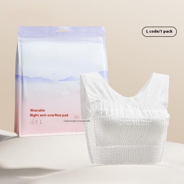 Eco Friendly Disposable Nursing Bra With 360° Leak Proof Absorbent Pads Breathable Cotton Stretch Fit For Maternity Night-Time