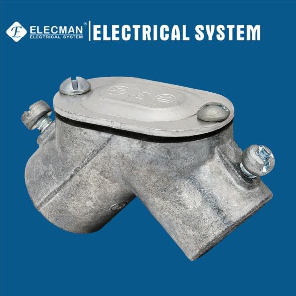 90 Degree Zinc EMT Conduit Pull Elbows Set Screw EMT Fitting 1/2 - 1-1/4