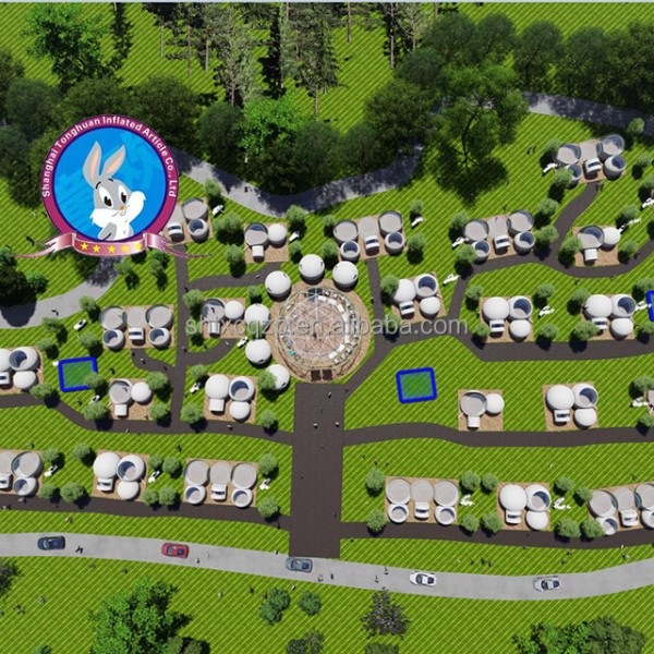 Roof Top Inflatable Tent with Skylight Four-Season Double Layer Camping Shelter PVC Material Custom Logo Custom Size