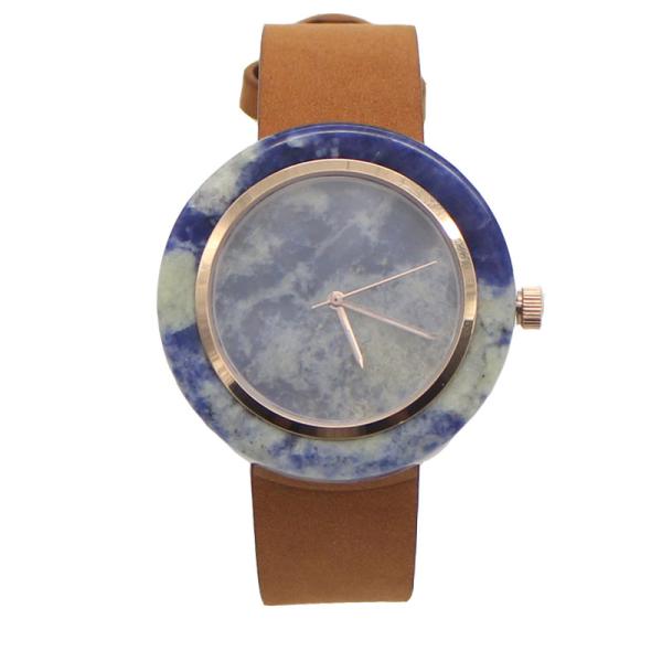 Natural Women'S Marble Face Watch Stainless Steel Cases Inside