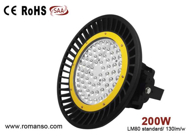 High Brightness Aluminum 200W 24000lm LED High Bay Warehouse Lighting
