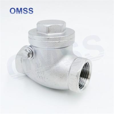 1 1/2 Screwed Pipe Fittings Stainless Steel Threaded Swing Check Valve Fittings