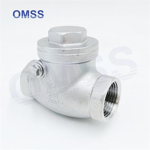 1 1/2 Screwed Pipe Fittings Stainless Steel Threaded Swing Check Valve Fittings