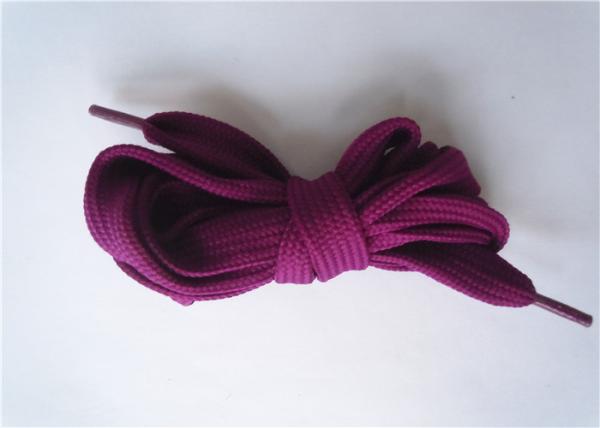 Decoration Nylon Bright Colored Shoe Laces Flat With Mental Tip