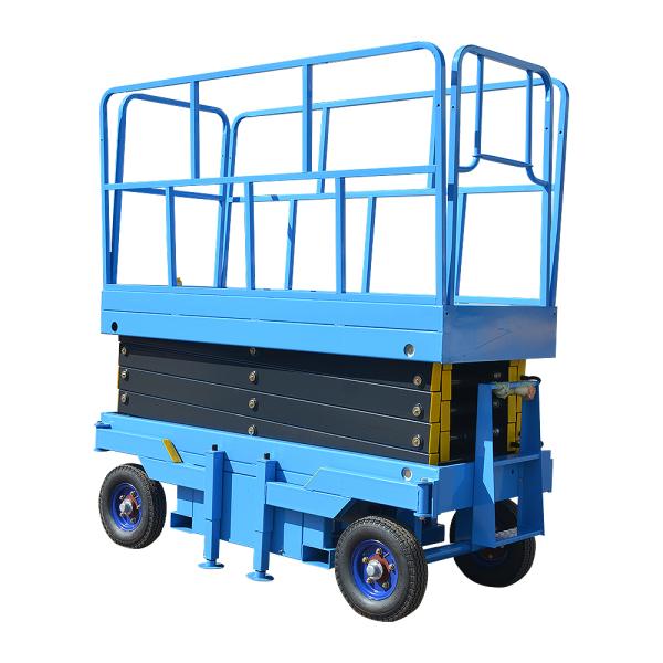Mobile Scissor Lift with Folding Legs Two Ton Heavy Capacity Structural Installation Platform