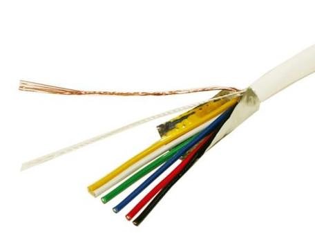 4 Core Shielded Security Alarm Cable Stranded Bare Copper for Telephone Station