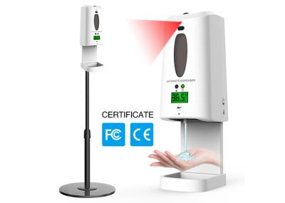 Painel LCD 2 em 1 varredor livre da temperatura do distribuidor do sabão das mãos