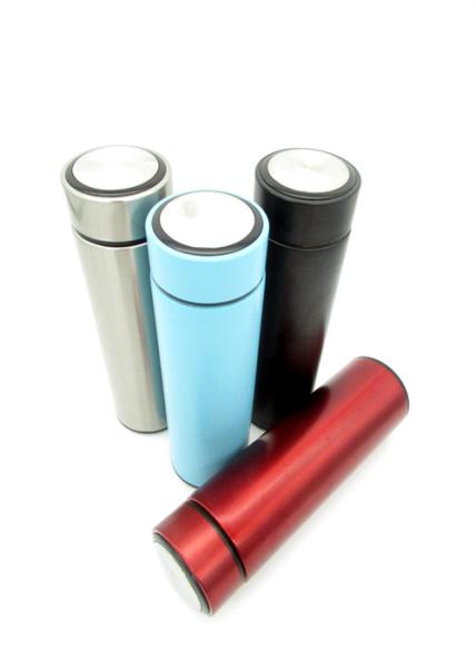 Wide Mouth Stainless Steel Flask Bottle 0.5 Liter  Skinny Soft Touch Surface
