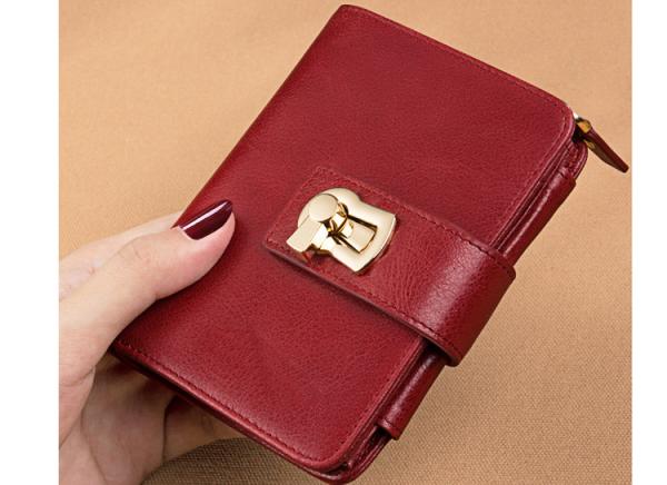 Purse lady short 2019 leather zipper folding card bag integrated fashion women's multi-function small wallet