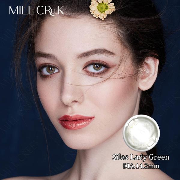 Silas Lady Green 14.2mm Daily Contact Lenses with Power