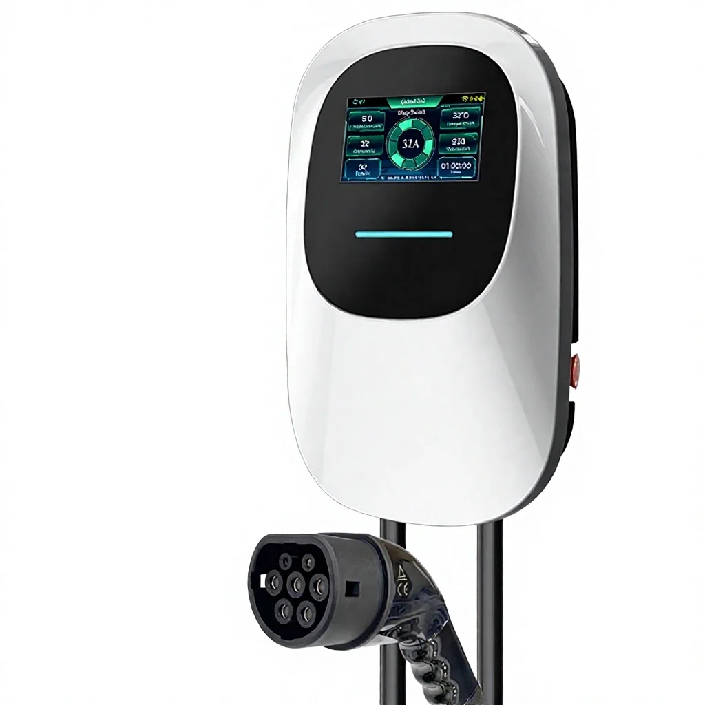 7kW 32A Electric Car Charger Level 2 TUYA App Support Smart Charging LCD Display Certified Home Use Charging Pile