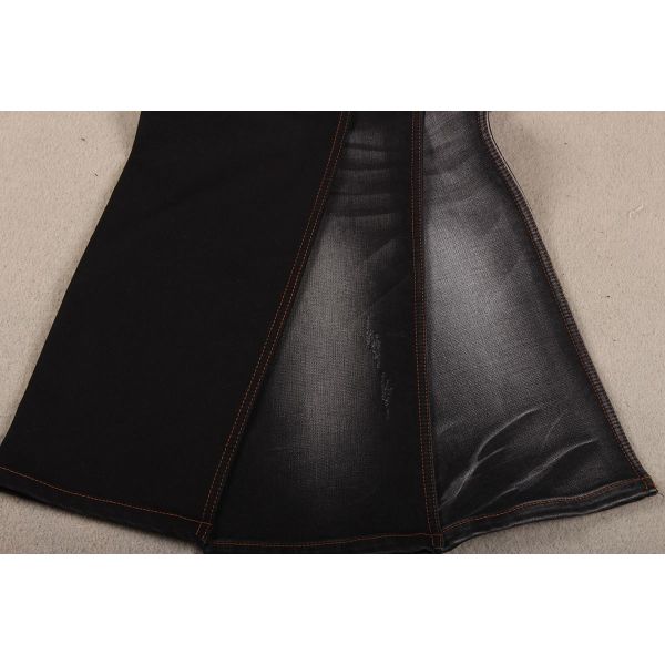 12oz Black Backside Double Layer Tie Dye and Carded Yarn Denim Fabric