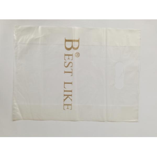 Die Cut 160mic Thick Plastic Bags With Handles Accept Customized Logo