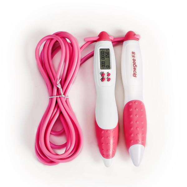 Фитнес скакалка регулируемая 2,5 м розовая скакалка для высокой и низкой интенсивности аэробных упражнений JP-100