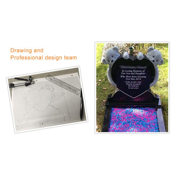 Outdoor Cemetery Custom Headstone for Baby Girls Memorial Granite Gravestone