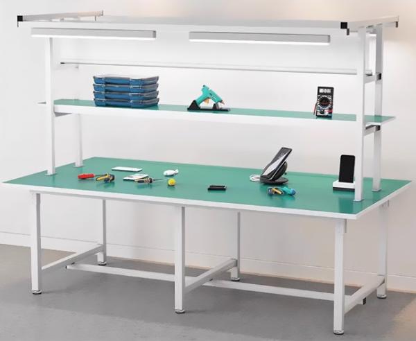 Custom ESD Workbench With Fume Extraction Ventilated Static Safe Station
