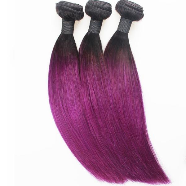 Brazilian Blonde 1B/purple Straight Hair 100%Human Hair Weaving Remy Hair