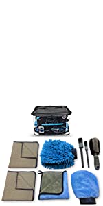 Car Clean Accesories Car Washing Cleaning Set 7 In 1 Portable Car Wash Kit, Brush Mop, Microfiber Car Towel
