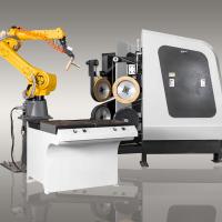 Machine de polissage robotique de commande numérique par ordinateur rectifiant pour les robinets en laiton avec le moteur pas à pas 1.5KW