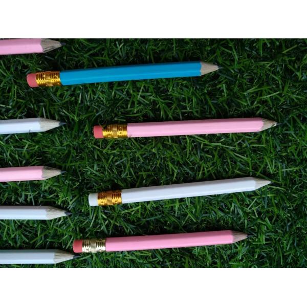 hexagon golf pencil , Hexagonal golf pencil , golf pencil , wooden pencil  eraser , wood golf pencil