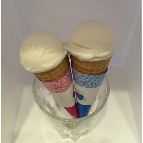 Summer Customized Logo Sleeving Cone Shaped Ice Cream Paper Holder for Food Packaging