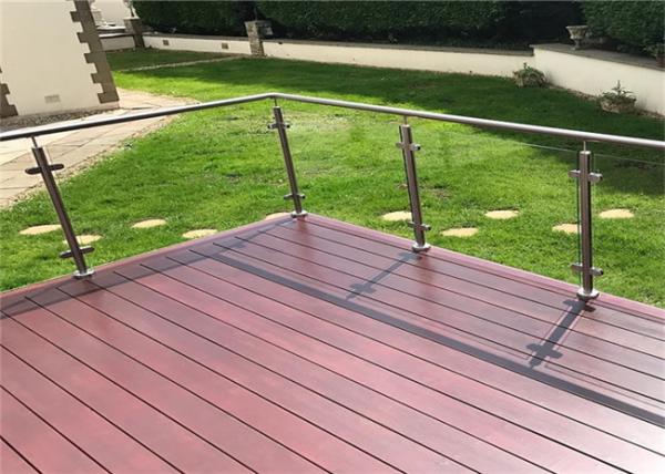 Customized 316 Stainless Steel Glass Railing Strong Rust Resistance For Pool Fence