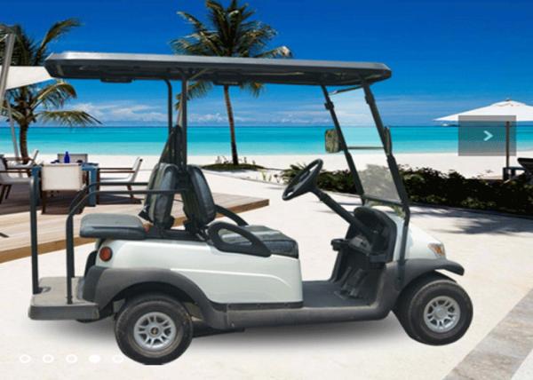 White 4 Seater Battery Powered Car Sightseeing Electric Vehicle With DC Motor