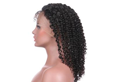 Natural Color Kinky Curly Human Hair Full Lace Wigs Without Shedding Or Tangling