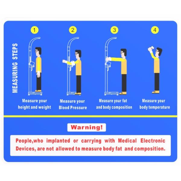 Coin Operated Weighing Scale With Body Fat Analyzer Automatic Measurement