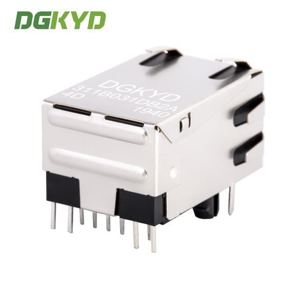 RJ45 connector 100Mbps integrated transformer network port single row pin DGKYD311B031DB2A4D