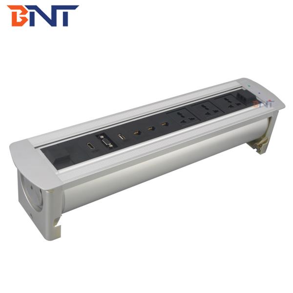 smart office desk power socket conceal track outlet / universal multi power track socket outlet adapter customized