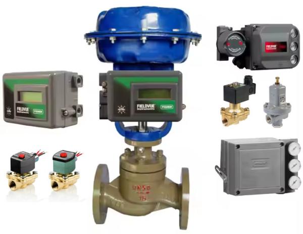 Nova válvula de controlo Fisher DVC2000 e válvula solenoide ASCO