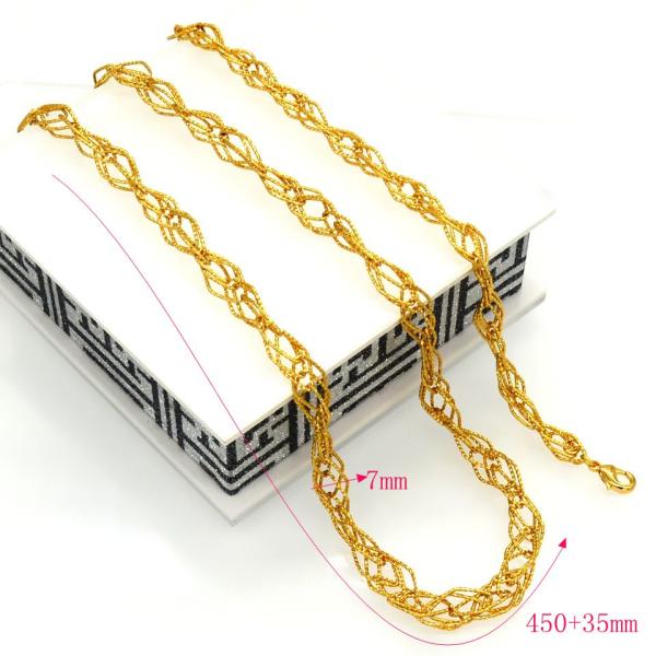 New Trendy Big Size Chunky Link Chain Women/ Men Necklaces & bangle jewelry set 18K Real G