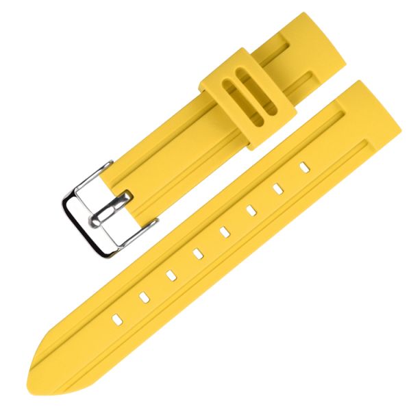 20mm Silicone Rubber Strap With Stainless Steel Buckle | Logo Customization Available - OEM/ODM Wholesale Supported