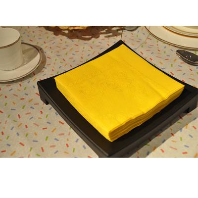 3-Ply Degradable coloriu guardanapo de jantar, guardanapo de papel quadrados de 25x25cm