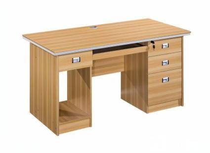 Commercial Grade Wood Computer Desk With File Cabinet Strongly Nail Holding