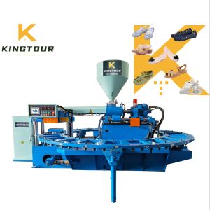 Rotary Plastic Chappal Making Machine 18500W Plastic Shoes Making Machine 380V / 220V KT-618