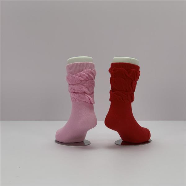 Pattern Solid Breathable Winter Infant Children Girl Thermal Lace Non Slip Socks For Baby
