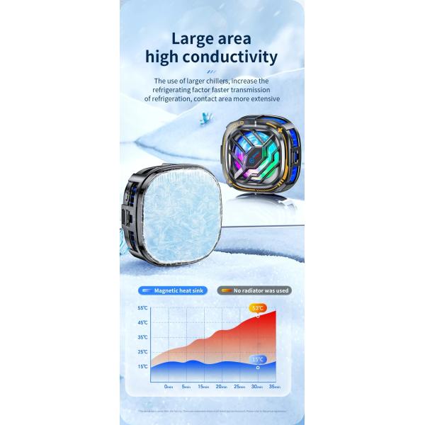 Telefono móvil Semiconductor magnético de cinta trasera radiador de enfriamiento universal X76