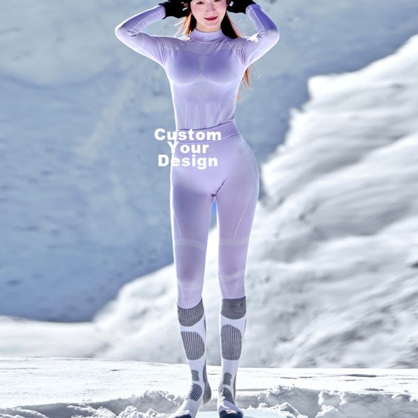 Unisex Merino Wool Seamless Thermal Base Layer Long Sleeve Top