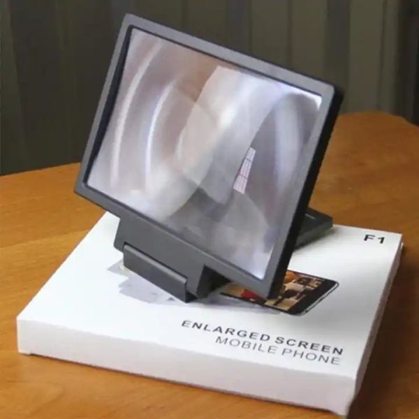 Wufan Mobile Phone LED Magnifying Glass 2X Folding Enlarged 3D Magnifier Screen Portable HD Amplifier