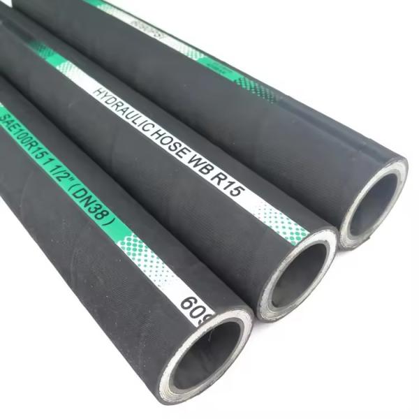 SAE 100 R15 Steel Wire Spiraled Hydraulic Hose Super High Quality Oil and Weather Resistant Synthetic Rubber Hose