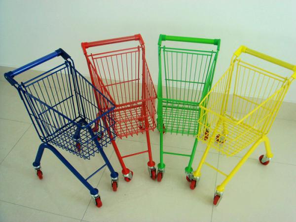 Do supermercado revelação do trole da compra, certificação do carro ISO9001 do mantimento do metal