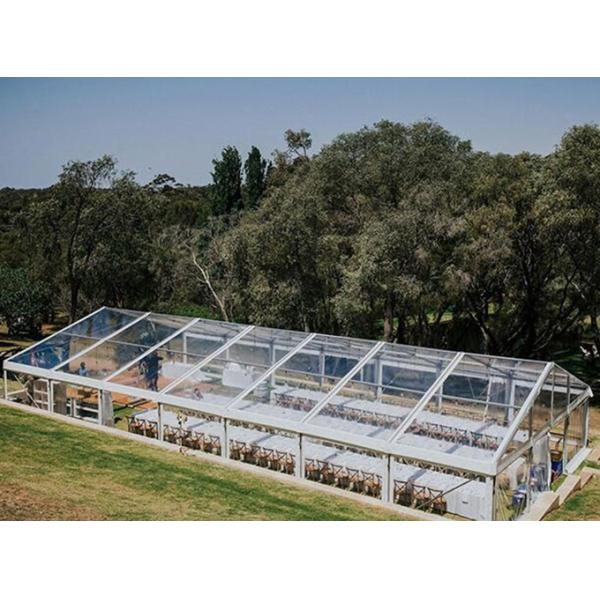 Rainproof Clear Wedding Marquee PVC Fabric Tent Garden Event Party 15HW Hardness