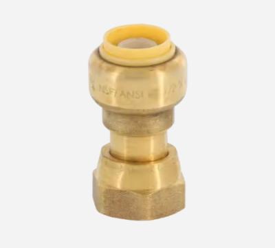 Brass Push Fit Female Thread Straight Tap Connector for PEX Pipes