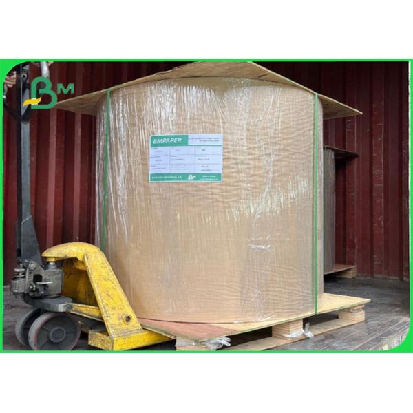 Strong Quality 90gsm Thick Extensible Brown Kraft Paper Rolls For Cement Bags Strong quality 90gsm Semi Extensible brown Kraft paper rolls for Cement bags